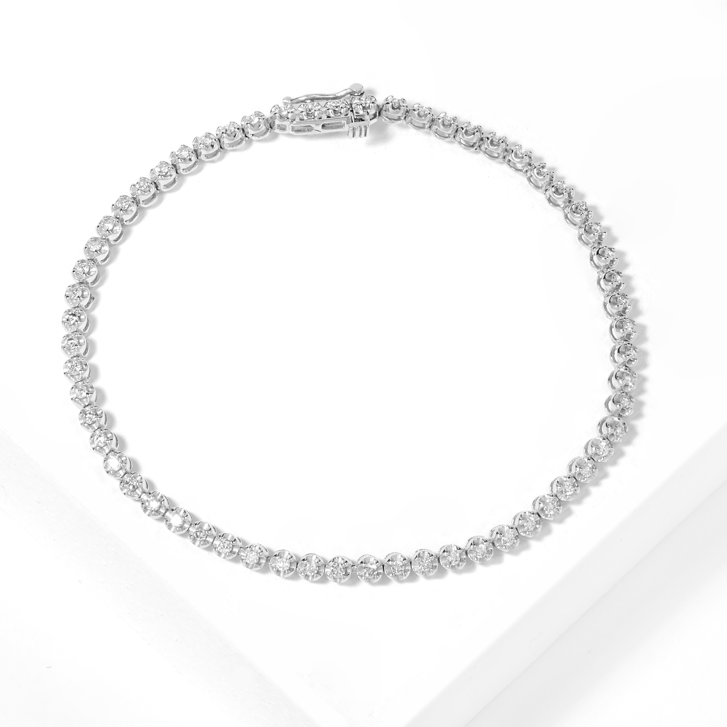 Jewellery Bracelets Tennis Bracelets 10K White Gold 1 00ctw   212814 