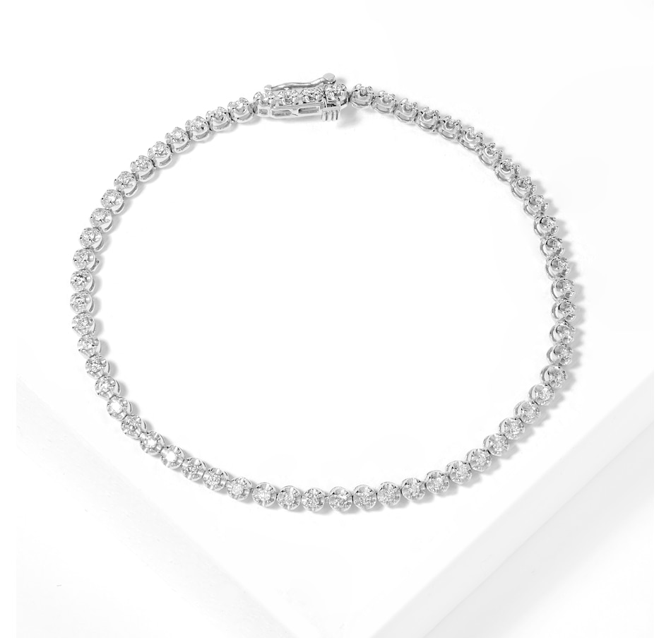 Image 212814.jpg, Product 212-814 / Price $999.99, 10K White Gold 1.00ctw Diamond Tennis Bracelet from Diamond Show on TSC.ca's Jewellery department