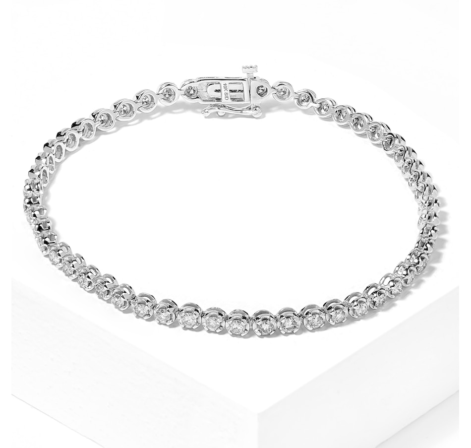 Jewellery - Bracelets - 10K White Gold 2.00ctw Diamond Tennis Bracelet ...