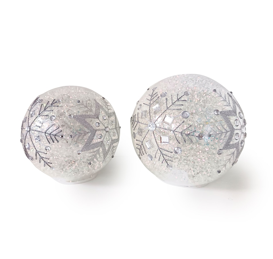 Image 212920.jpg, Product 212-920 / Price $49.99, Holiday Memories LED Snowflake Wonder Ball (set of 2) from Holiday Memories on TSC.ca's Home & Garden department