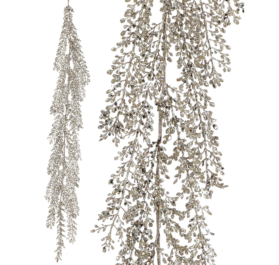 Image 212928_PLA.jpg, Product 212-928 / Price $39.99, Holiday Memories 48" Glitter/Sequin Artemesia Garland from Holiday Memories on TSC.ca's Home & Garden department