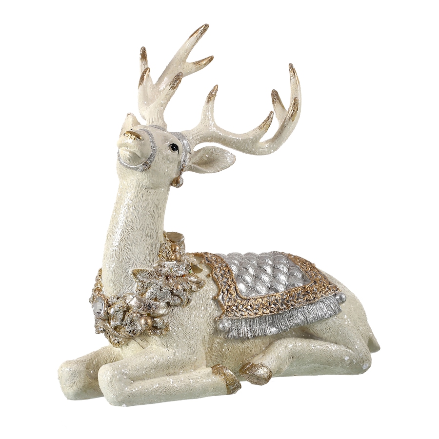 Image 212929_LYING.jpg, Product 212-929 / Price $19.88 - $23.88, Holiday Memories Glittery Resin Deer from Holiday Memories on TSC.ca's Home & Garden department