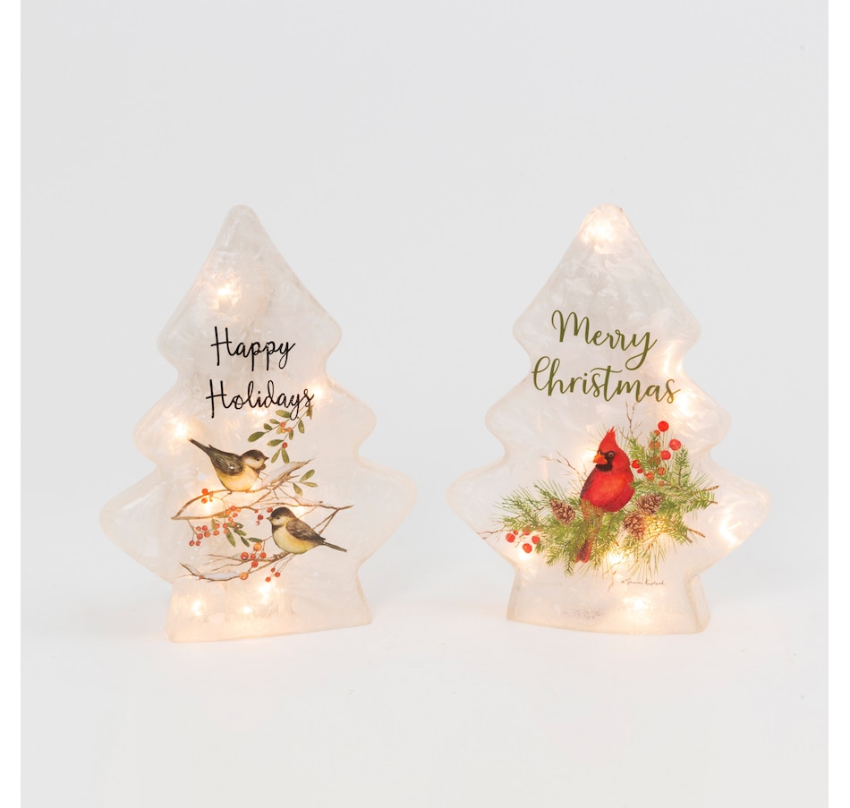 Image 212935_ALTMORE1.jpg, Product 212-935 / Price $19.33, Holiday Memories 11.4" Lighted Frosted Glass Xmas Tree Luminary from Holiday Memories on TSC.ca's Home & Garden department