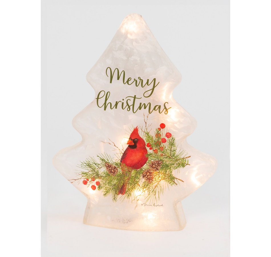Image 212935_CDN.jpg, Product 212-935 / Price $19.33, Holiday Memories 11.4" Lighted Frosted Glass Xmas Tree Luminary from Holiday Memories on TSC.ca's Home & Garden department