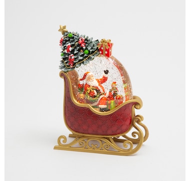 Holiday Memories Lighted Spinning Water Globe Sleigh