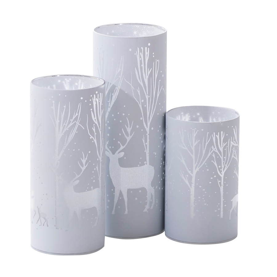 Image 212938_ALTMORE3.jpg, Product 212-938 / Price $59.99, Holiday Memories Lighted Glass Holiday Design Luminaries (set of 3) from Holiday Memories on TSC.ca's Home & Garden department