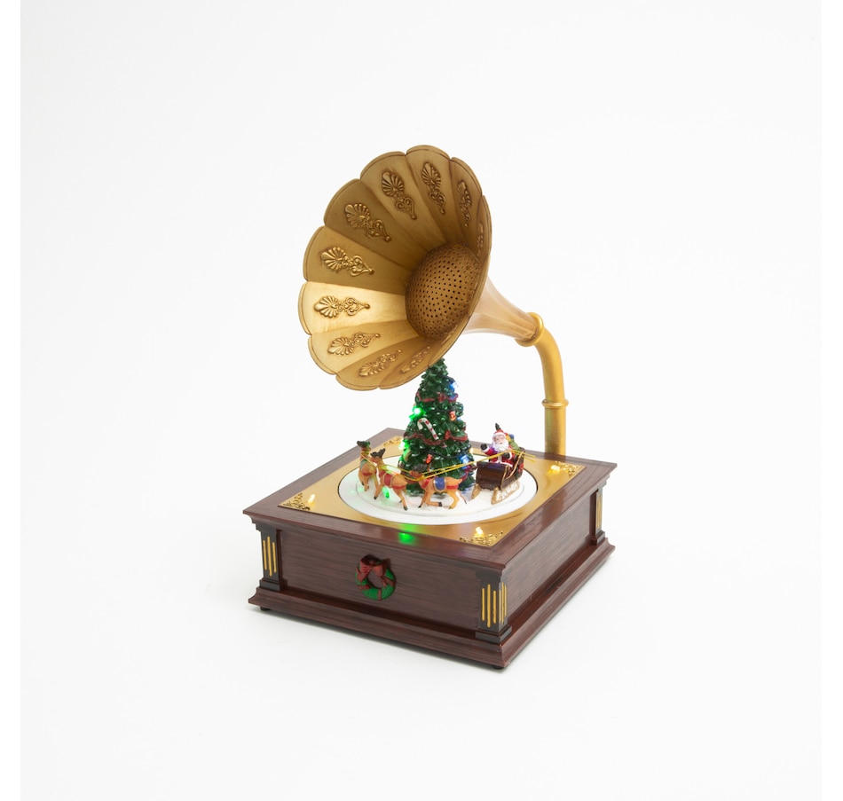 Image 212942.jpg, Product 212-942 / Price $79.99, Holiday Memories 14.37" Lighted Musical Rotating Phonograph from Holiday Memories on TSC.ca's Home & Garden department