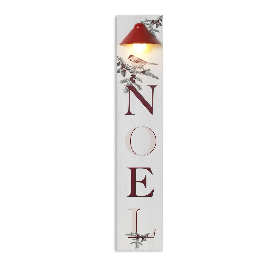 Image 212950_NOE.jpg, Product 212-950 / Price $34.99, Holiday Memories 40" Lighted Wood Holiday Design Porch Sign from Holiday Memories on TSC.ca's Home & Garden department