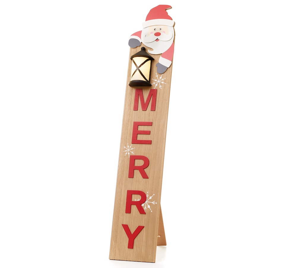 Image 212950_SAT.jpg, Product 212-950 / Price $34.99, Holiday Memories 40" Lighted Wood Holiday Design Porch Sign from Holiday Memories on TSC.ca's Home & Garden department