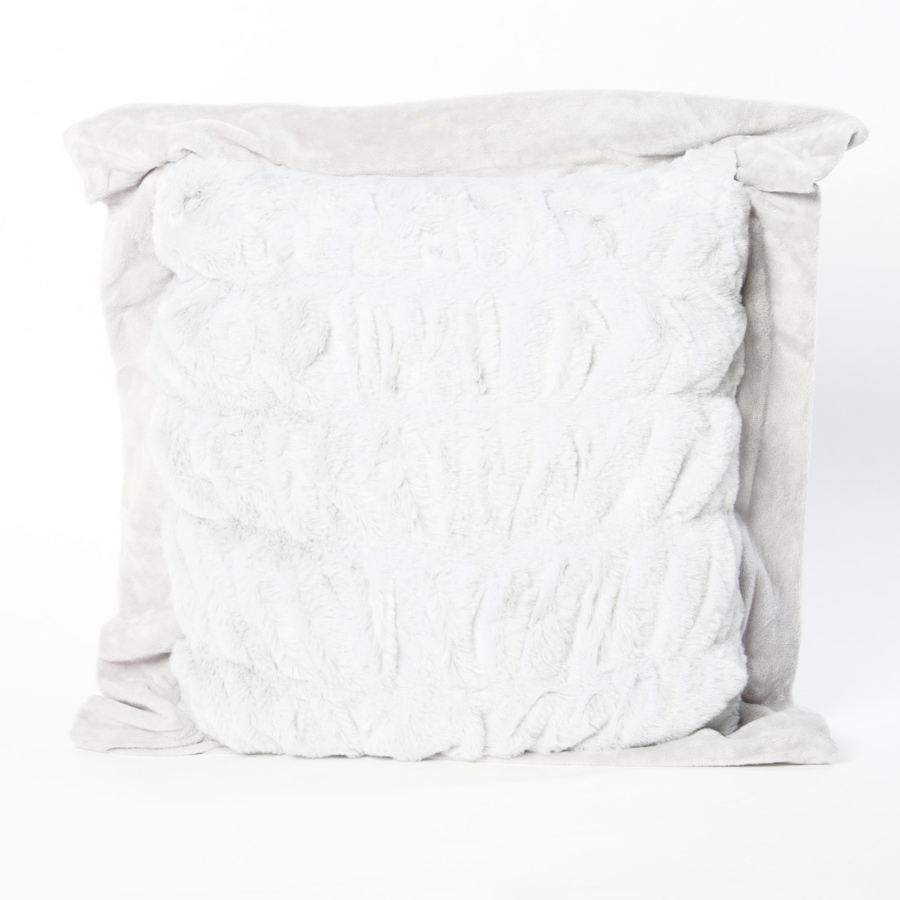 Image 212956_SIL.jpg, Product 212-956 / Price $59.99, Guillaume Home Faux Fur Square Pillow from Guillaume on TSC.ca's Home & Garden department