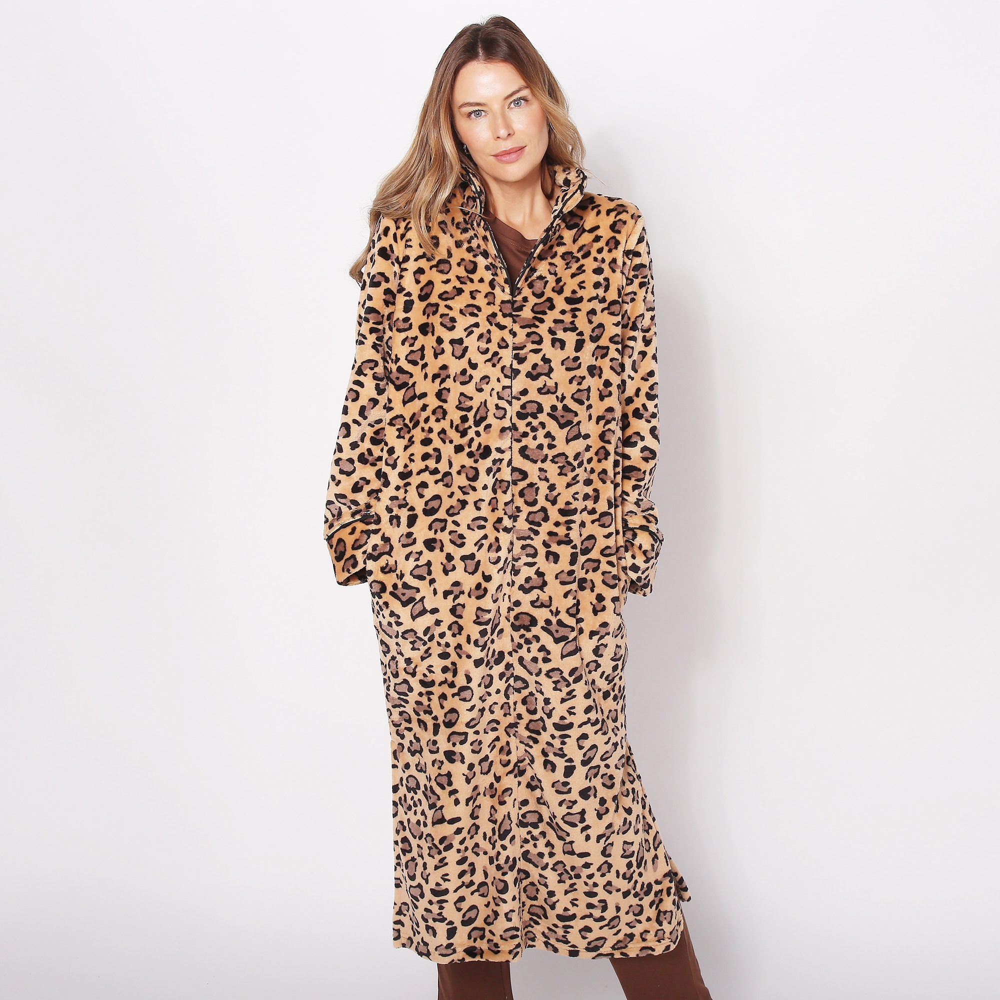 robe de chambre wool zip jacket 切替デザイン Guillaume Home Women's Zip Robe with Pockets - TSC.ca