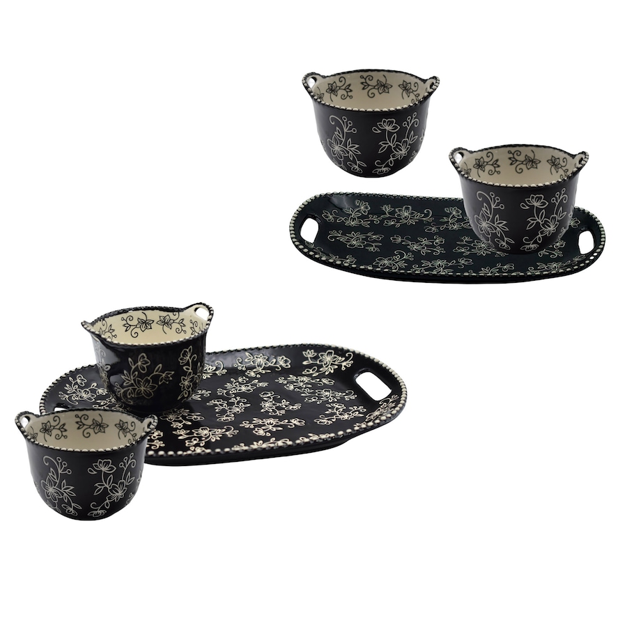 Image 212966_FLBLK.jpg, Product 212-966 / Price $69.99, temp-tations 6-Piece Everyday Serving Trays and Bowls from temp-tations on TSC.ca's Kitchen department