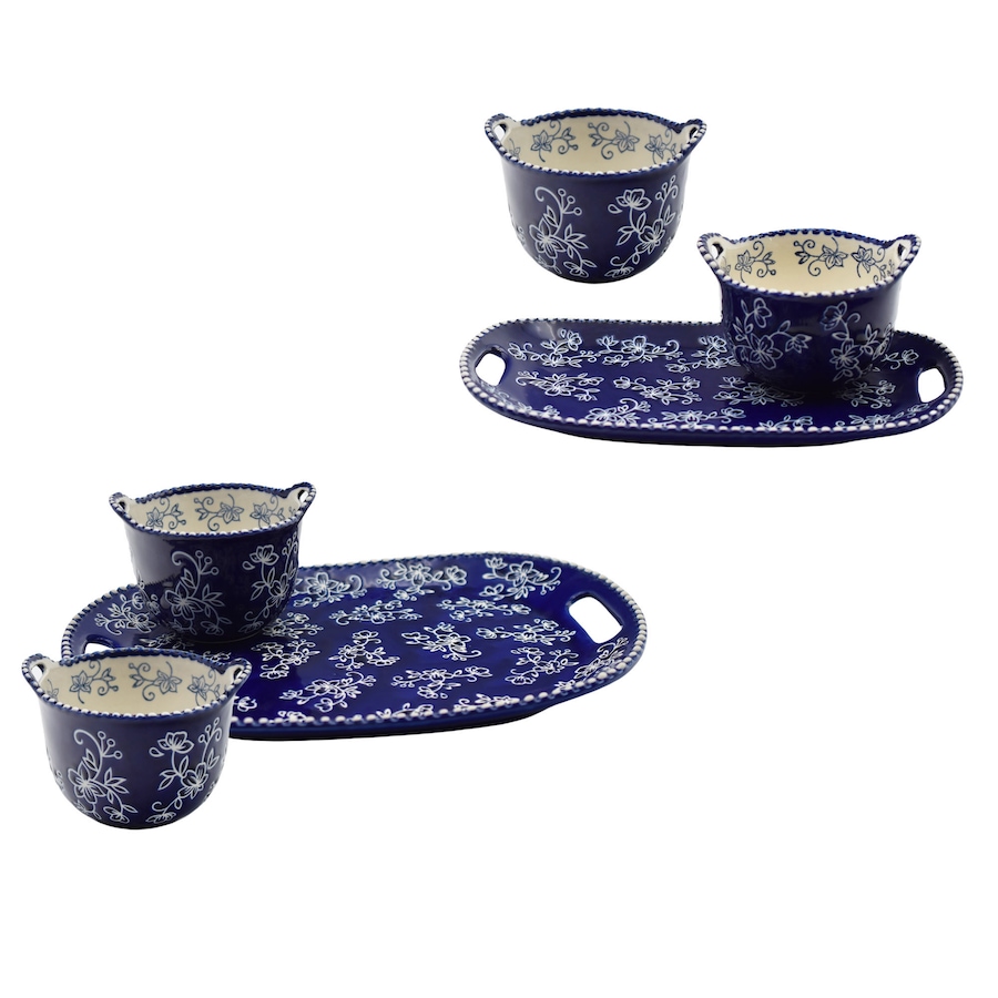 Image 212966_FLBLU.jpg, Product 212-966 / Price $69.99, temp-tations 6-Piece Everyday Serving Trays and Bowls from temp-tations on TSC.ca's Kitchen department