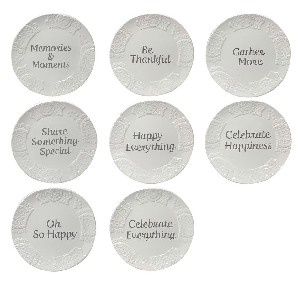 Image 212969_MLWHT.jpg, Product 212-969 / Price $49.99, temp-tations Special Edition Appetizer Plates (set of 8) from temp-tations on TSC.ca's Kitchen department