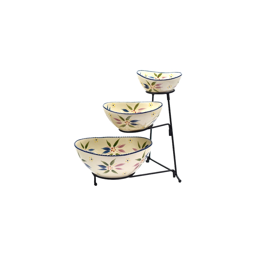 Image 212971_OWCNF.jpg, Product 212-971 / Price $39.99, temp-tations Three-Tiered Oval Serving Bowl with Metal Rack from temp-tations on TSC.ca's Kitchen department