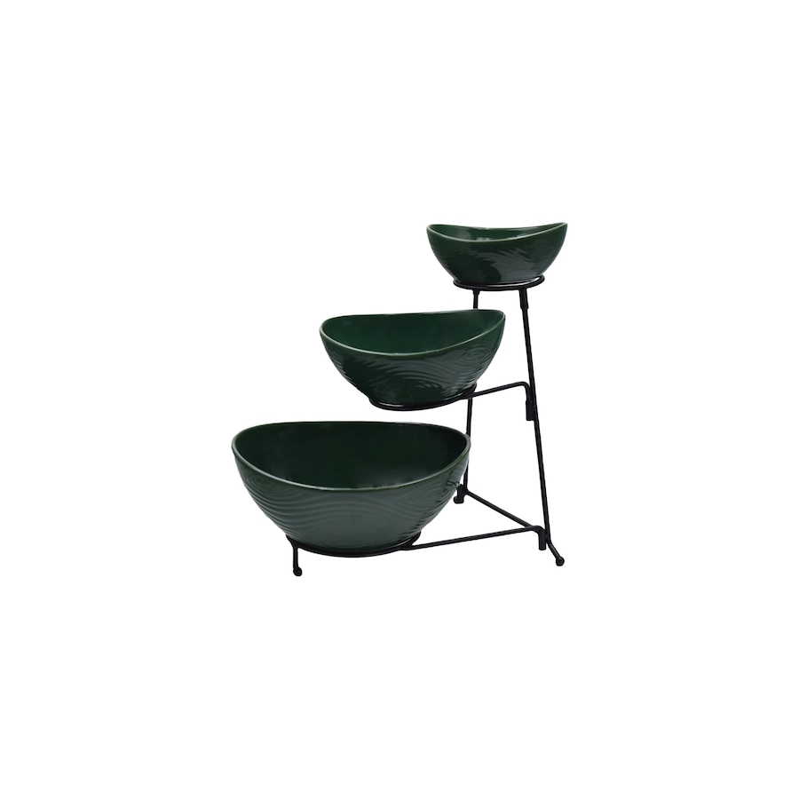 Image 212971_WLEMR.jpg, Product 212-971 / Price $39.99, temp-tations Three-Tiered Oval Serving Bowl with Metal Rack from temp-tations on TSC.ca's Kitchen department