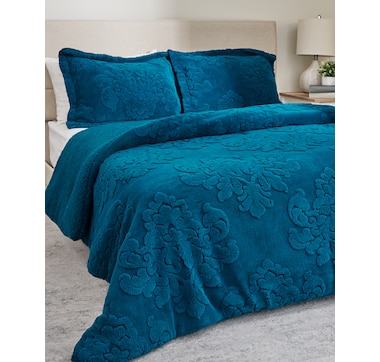 Guillaume Home Embossed Sherpa Comforter Set