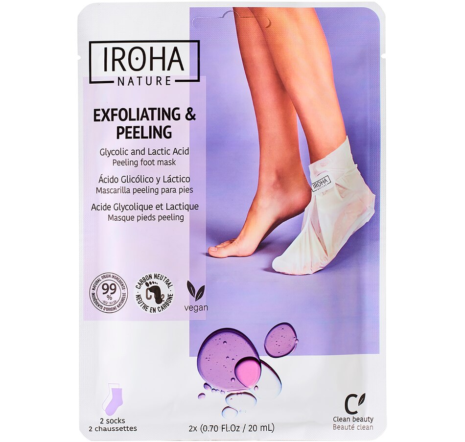 Image 213093_ALTMORE1.jpg, Product 213-093 / Price $70.00, Iroha Nature Exfoliating & Peeling Glycolic And Lactic Acid Foot Mask Duo from Iroha Nature on TSC.ca's Beauty department