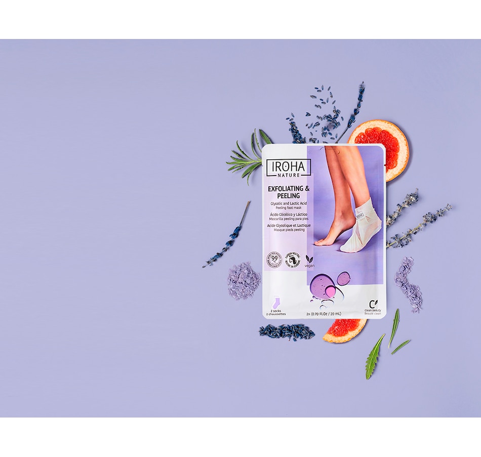 Image 213093_ALTMORE3.jpg, Product 213-093 / Price $70.00, Iroha Nature Exfoliating & Peeling Glycolic And Lactic Acid Foot Mask Duo from Iroha Nature on TSC.ca's Beauty department