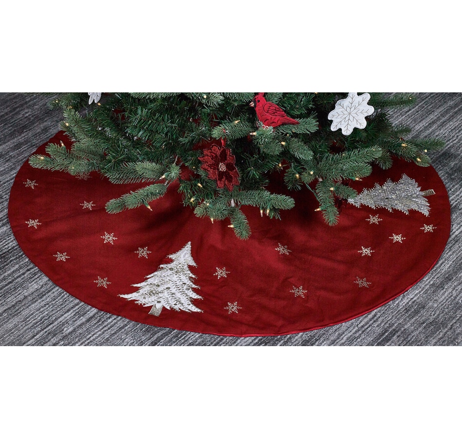 Image 213328.jpg, Product 213-328 / Price $59.99, Mera Linens Snowy Christmas Tree Skirt from Mera Linens on TSC.ca's Home & Garden department