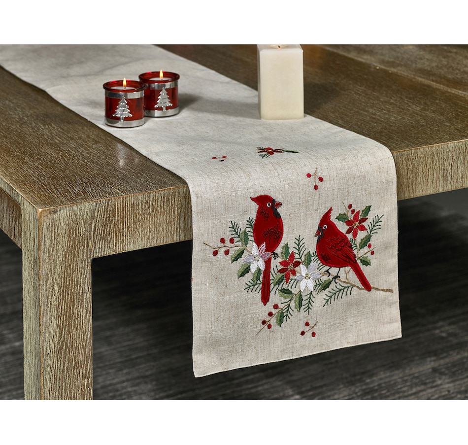 Image 213340.jpg, Product 213-340 / Price $29.99, Mera Linens Cardinal Friends Table Runner from Mera Linens on TSC.ca's Kitchen department