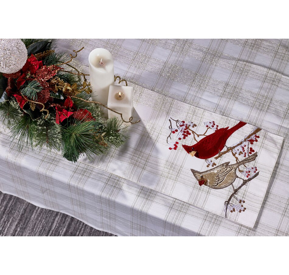 Image 213342_ALTMORE2.jpg, Product 213-342 / Price $29.99, Mera Linens Cardinal Couple Table Runner from Mera Linens on TSC.ca's Kitchen department