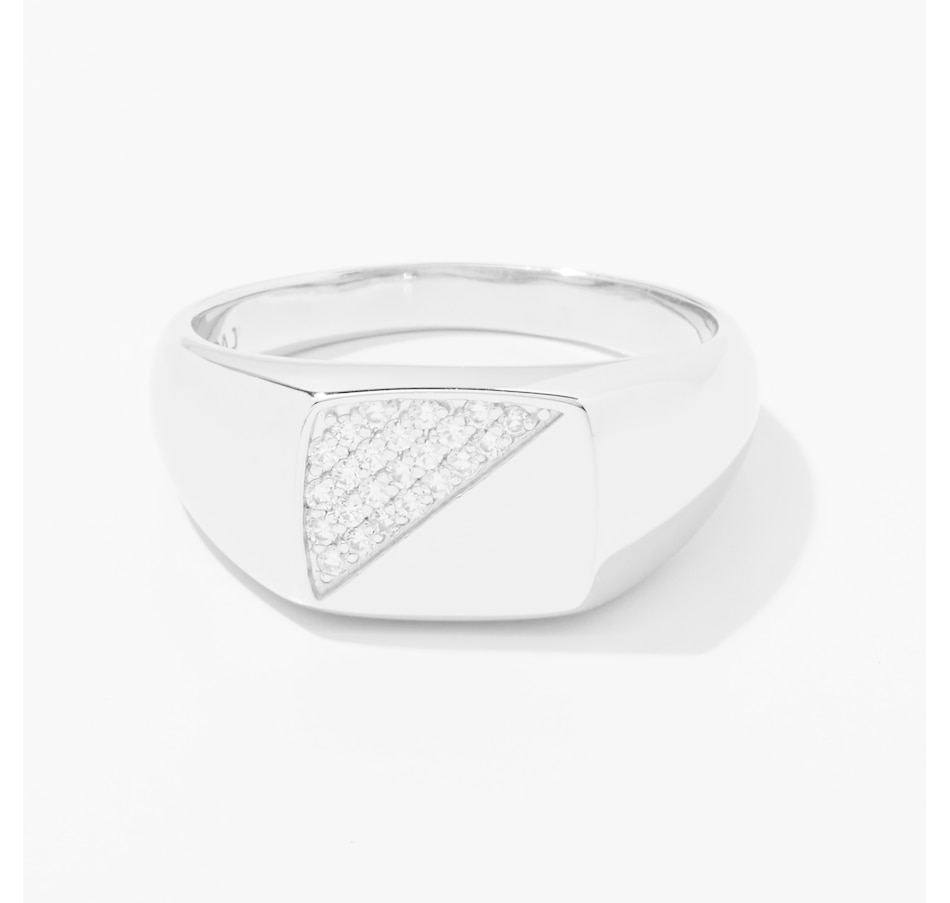 Jewellery - Men's Jewellery - Men's Rings - Diamonelle Sterling Silver ...