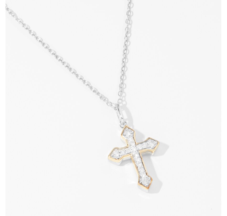 Image 213380.jpg, Product 213-380 / Price $279.99, Colour of Diamonds Sterling Silver Diamond Cross Pendant with Chain from Colours of Diamonds on TSC.ca's Jewellery department