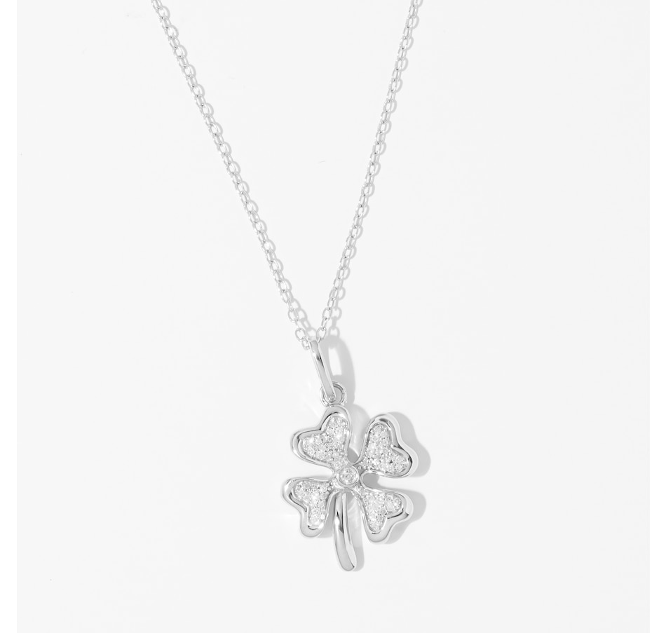 Image 213381.jpg, Product 213-381 / Price $114.99, Colour of Diamonds Sterling Silver Diamond Flower Pendant with Chain from Colours of Diamonds on TSC.ca's Jewellery department