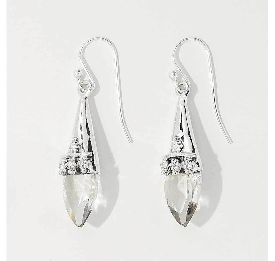 Himalayan Gems Sterling Silver Gemstone Fish Hook Earrings