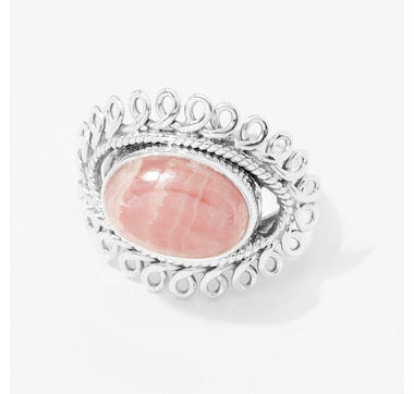 Himalayan Gems Sterling Silver 10x14mm Gemstone Ring