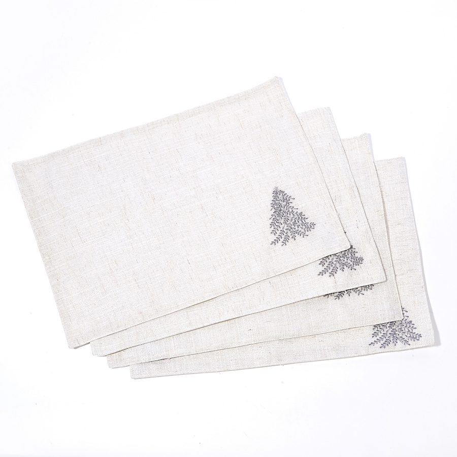 Image 213481_SIL.jpg, Product 213-481 / Price $39.99, Mera Linens Winterland Placemats - Set of 4 from Mera Linens on TSC.ca's Home & Garden department