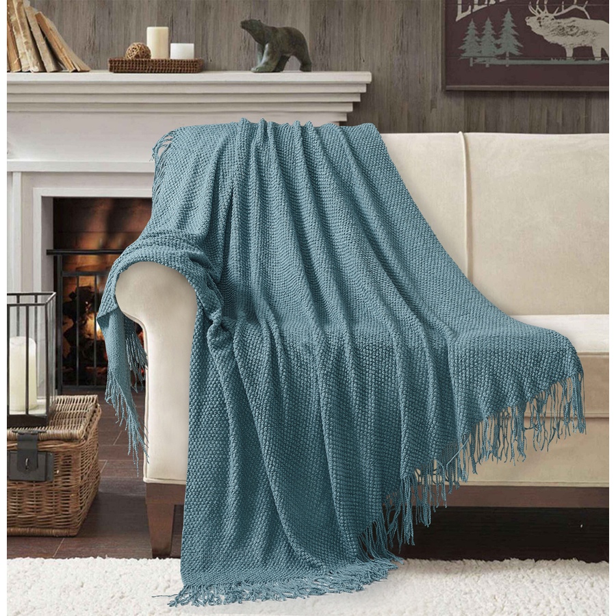 Image 213594_ADBLU.jpg, Product 213-594 / Price $9.33, St. Clair 620 GSM 50" x 70" Throw from St. Clair Bedding on TSC.ca's Home & Garden department
