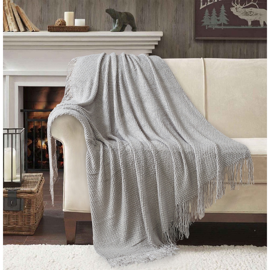 Image 213594_GRY.jpg, Product 213-594 / Price $9.33, St. Clair 620 GSM 50" x 70" Throw from St. Clair Bedding on TSC.ca's Home & Garden department