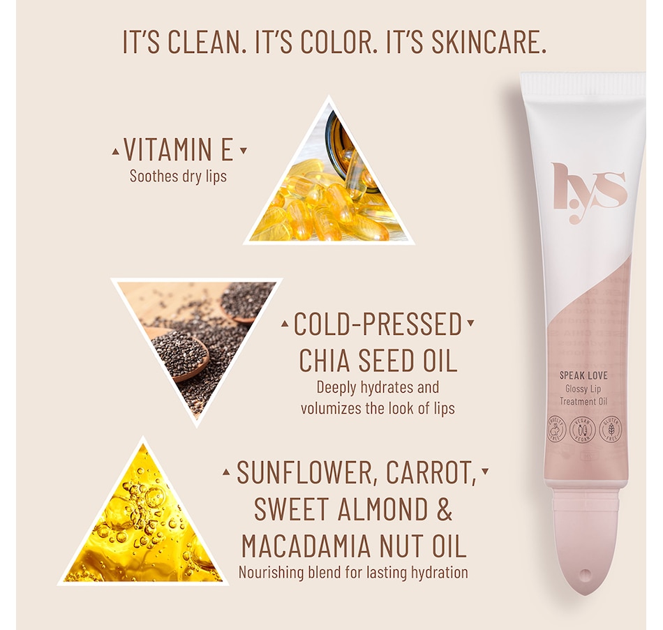 Image 213981_ALTMORE3.jpg, Product 213-981 / Price $19.00, LYS Beauty Speak Love Glossy Lip Treatment Oil from LYS Beauty on TSC.ca's Beauty department