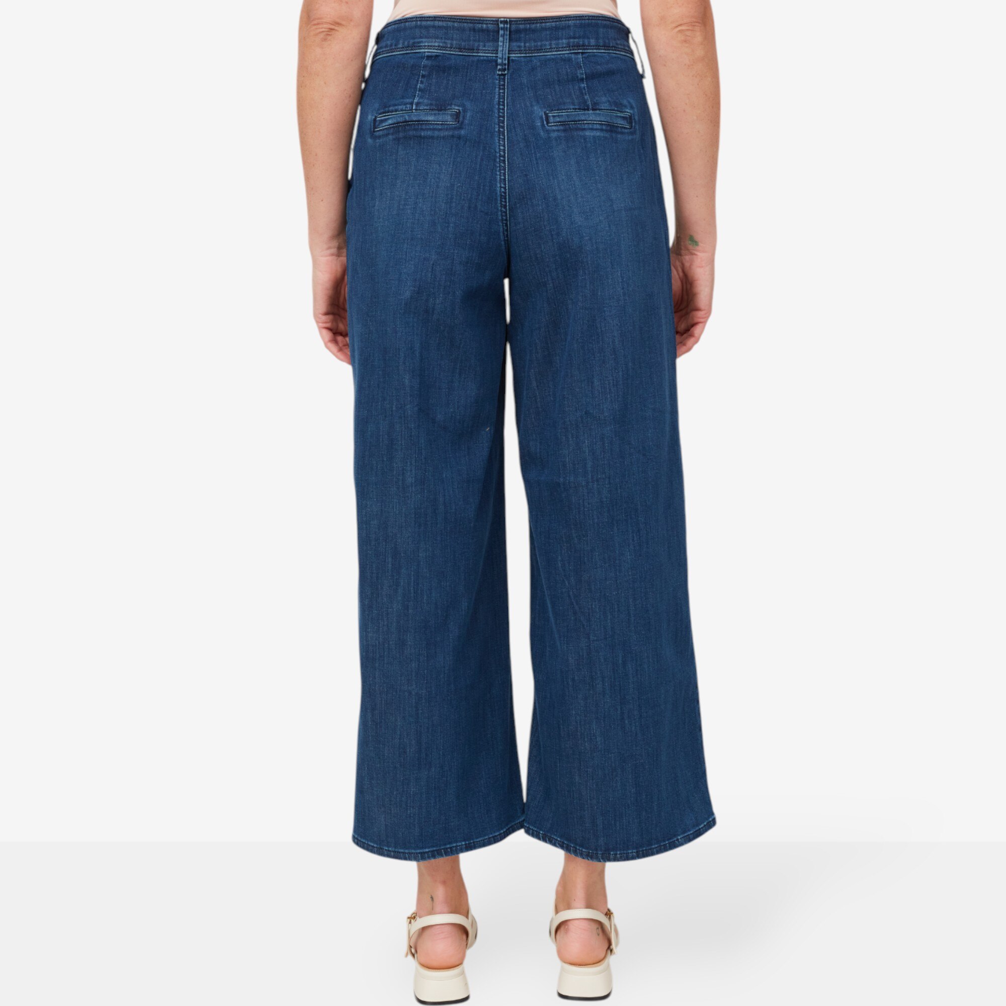 【MODERNIF】Mate Pintuck Wide Denim Pants Wide Pintuck Pants – Mugwort Mugwort
