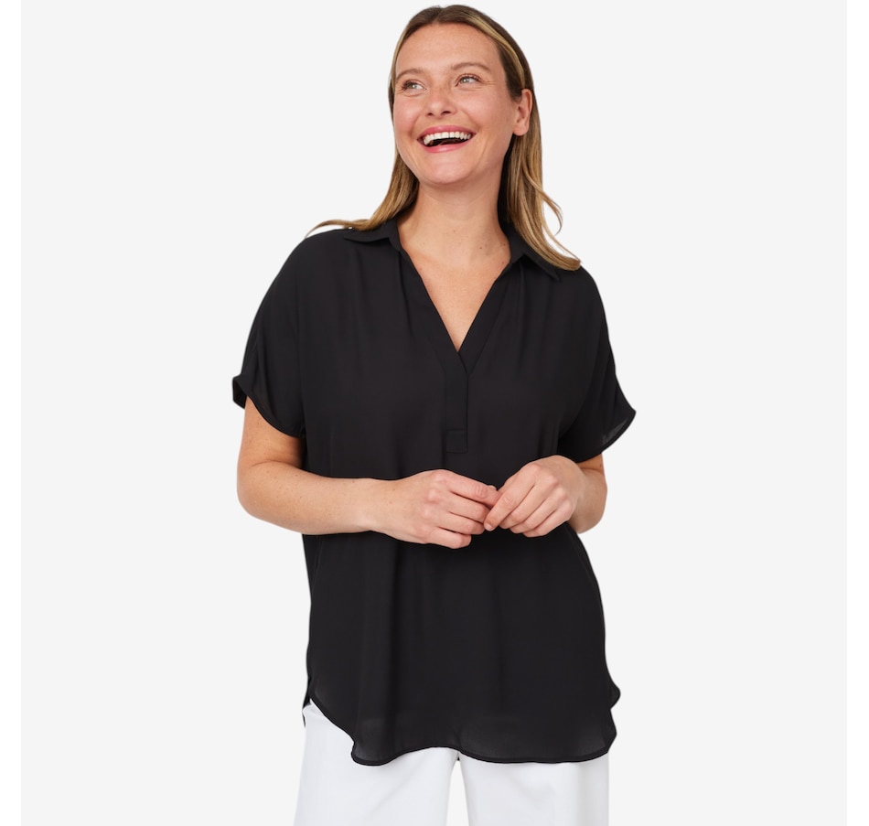 Image 214055_ALTMORE3.jpg, Product 214-055 / Price $54.88, NYDJ Short Sleeve Becky Blouse from NYDJ on TSC.ca's Fashion department
