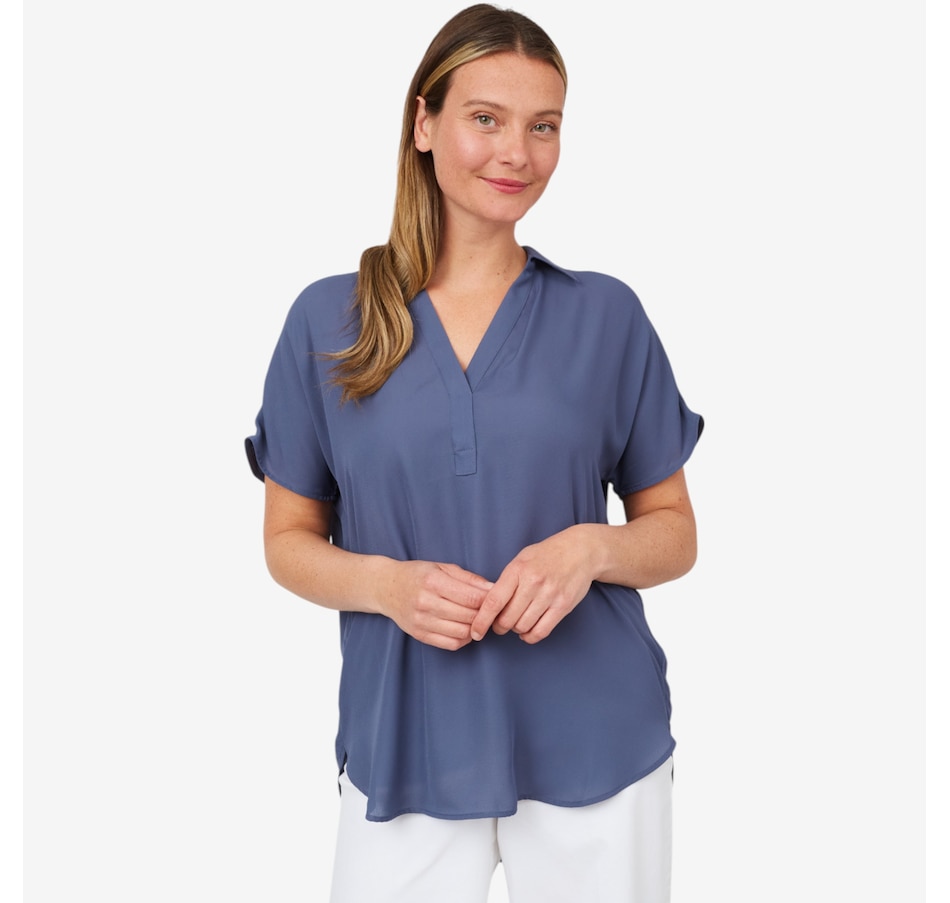 Image 214055_ALTMORE6.jpg, Product 214-055 / Price $54.88, NYDJ Short Sleeve Becky Blouse from NYDJ on TSC.ca's Fashion department