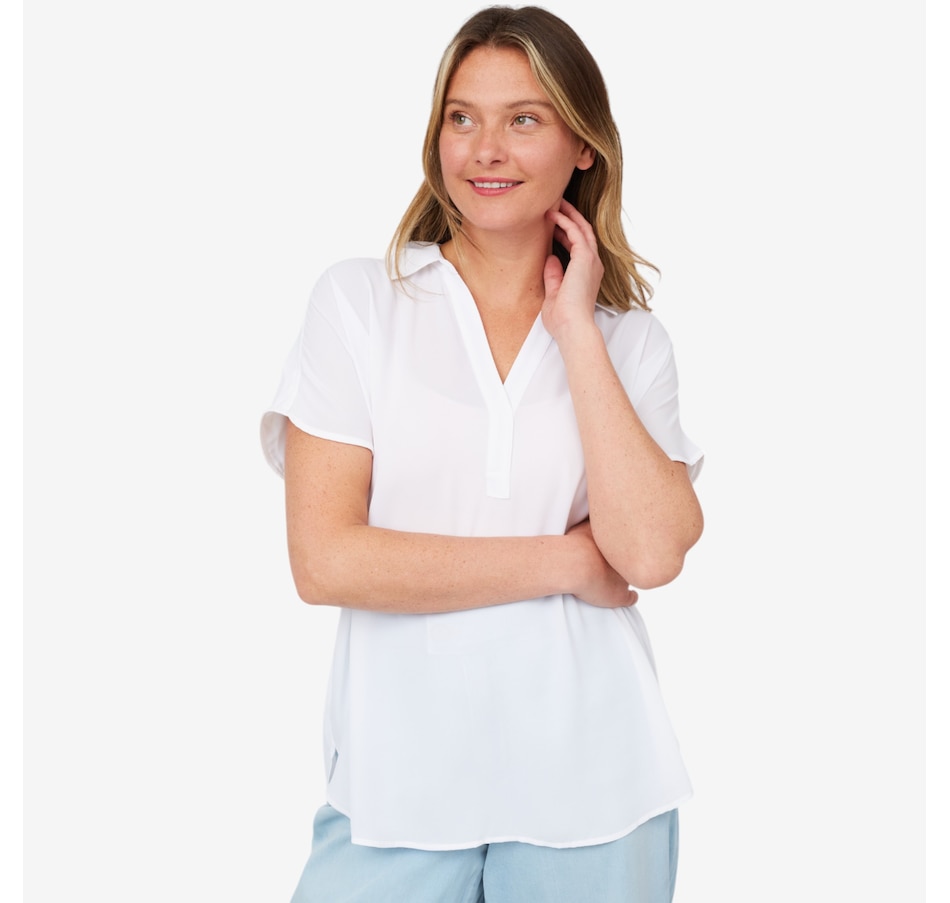 Image 214055_OPW.jpg, Product 214-055 / Price $54.88, NYDJ Short Sleeve Becky Blouse from NYDJ on TSC.ca's Fashion department