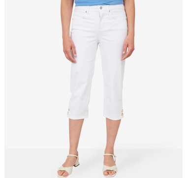 NYDJ Marilyn Crop Jean with Button Side Plackets