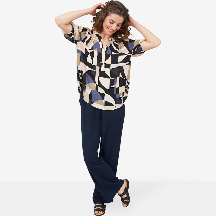 Image 214063_ALTMORE1.jpg, Product 214-063 / Price $39.33, NYDJ Short Sleeve Puff Sleeve Popover Blouse from NYDJ on TSC.ca's Fashion department