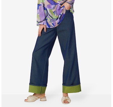Mr. Max Cross Dye Denim Straight Leg Pant