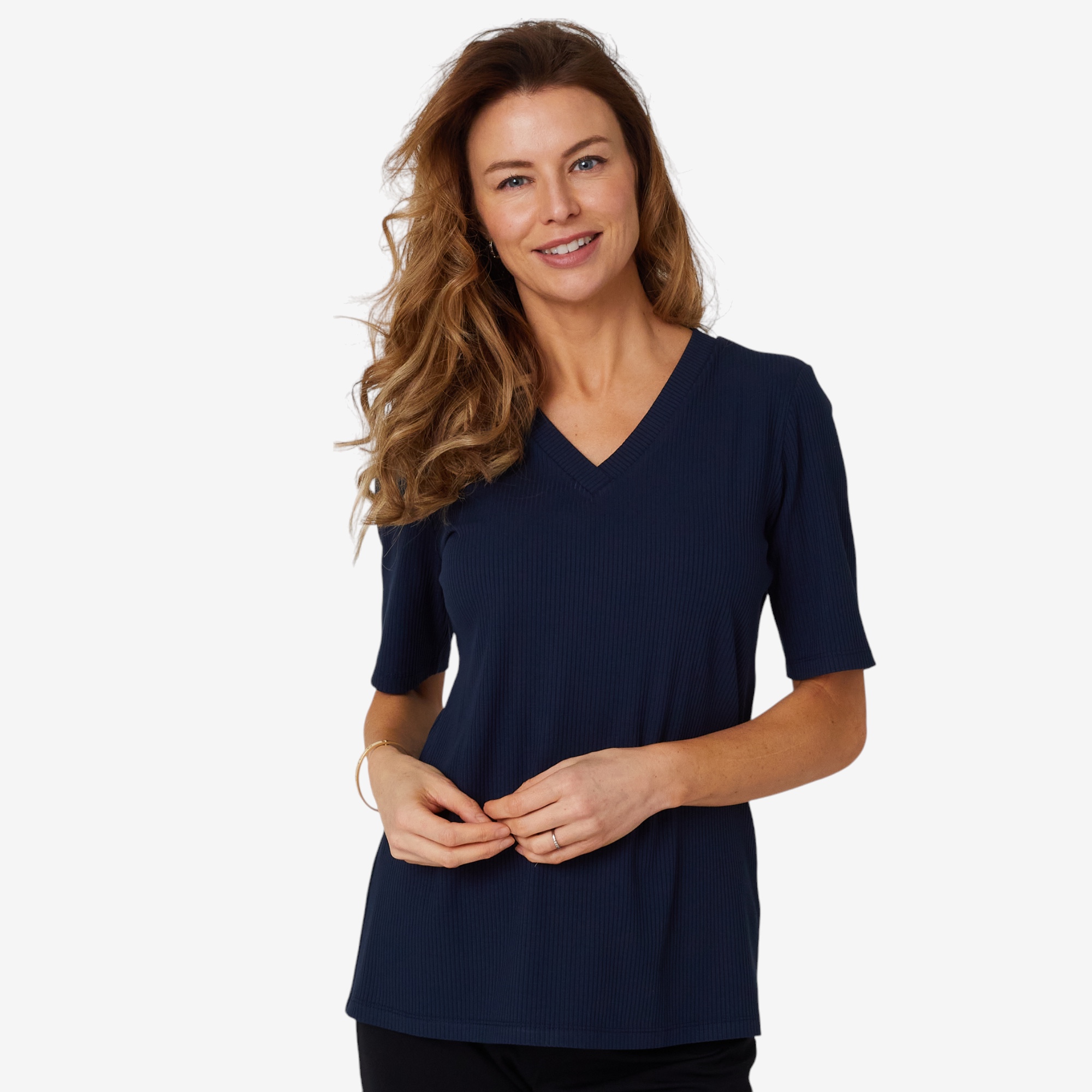 Mr. Max Bamboo Rib V-Neck Top - TSC.ca