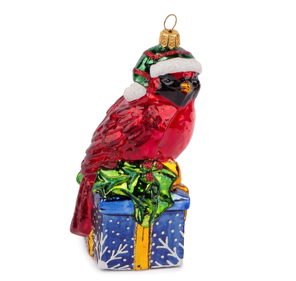 Image 214498.jpg, Product 214-498 / Price $24.88, Huras Family Ornaments Cardinal on a Present from Huras on TSC.ca's Home & Garden department