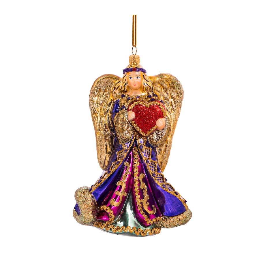 Image 214513.jpg, Product 214-513 / Price $59.99, Huras Family Ornaments Jewel-Coloured Angel with Heart from Huras on TSC.ca's Home & Garden department