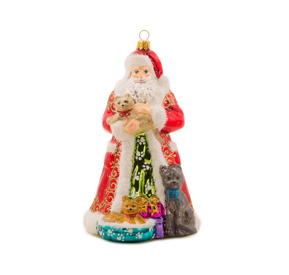 Image 215241.jpg, Product 215-241 / Price $80.00, Huras Family Ornaments Kitty Christmas Santa from Huras on TSC.ca's Home & Garden department
