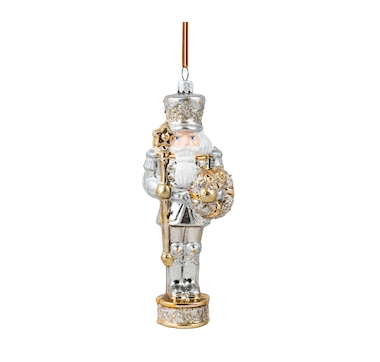 Huras Family Ornaments Silver and Gold Nutcracker