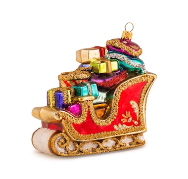 Huras Family Ornaments Jewel-Coloured Fanciful Sleigh