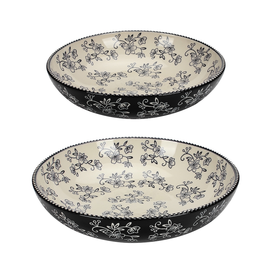 Image 215284_FLBLK.jpg, Product 215-284 / Price $44.99, temp-tations 3-Quart and Four-Quart Shallow Bowl Set from temp-tations on TSC.ca's Kitchen department