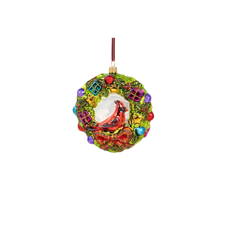 Image 215286.jpg, Product 215-286 / Price $19.33, Huras Family Wreath With Christmas Cardinal Ornament  from Huras on TSC.ca's Home & Garden department